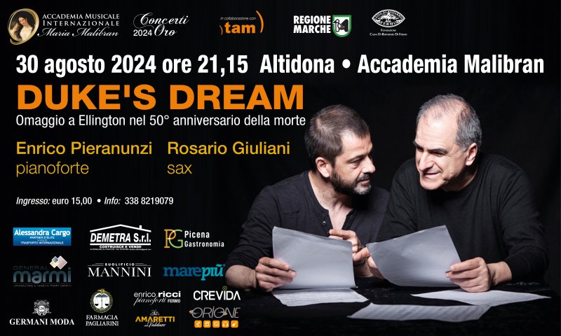 DUKE’S DREAM Omaggio a Ellington - ENRICO PIERANUNZI e ROSARIO GIULIANI